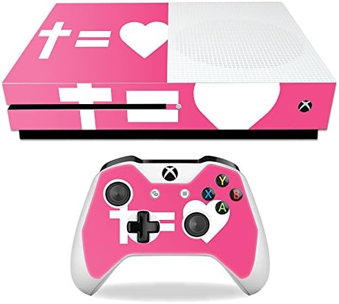 Корица MightySkins, съвместима с Microsoft Xbox One S - Cross Love Equals | Защитно, здрава и уникална Vinyl стикер | Лесно се нанася, се отстранява и обръща стил | Произведено в САЩ