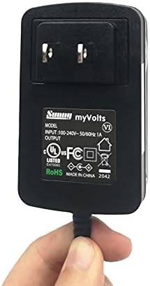 Захранващ Адаптер MyVolts 9 В, съвместим с DVD плейър Philips PET728/00/Уплътнител за него - штепсельная вилица