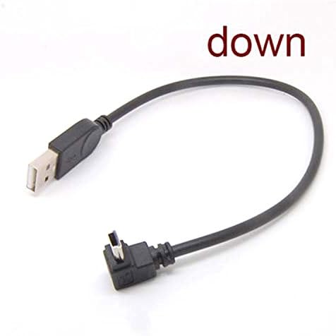 Кабел Mini USB 5-пинов конектор 90 ° конектор USB A към конектора Mini B под прав ъгъл -За предаване на данни с камерата на мобилен телефон, mp3, mp4, GPS и един кабел за зарядно устр?