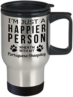 Кафеена Чаша За Любителите на кучета В Пътуване - Щастлив Човек С Португалската овчаркой -Подаръци За Спасението
