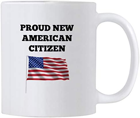 Каситика НИ Подаръци от американския Ново гражданство. Чаша с флага на САЩ, с тегло 11 грама. Идея за подарък За