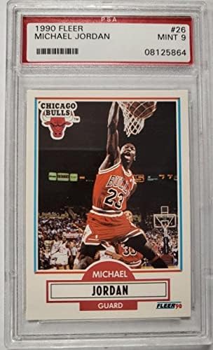 Карта на Майкъл Джордан в Чикаго Булс 1990 г. №26 Psa 9 Mint - Баскетболни карта, без подпис