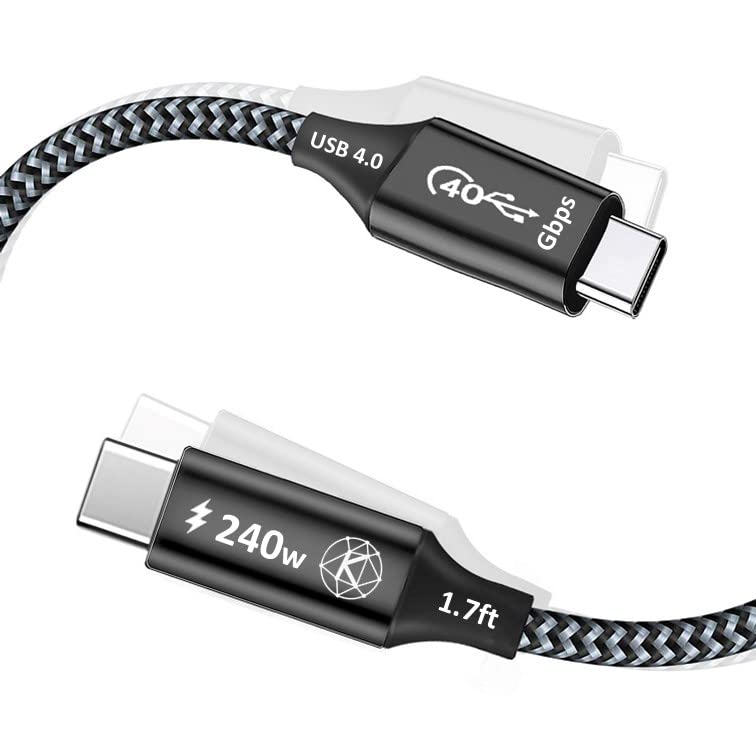 Кабел KATOLA USB 4.0 USBPD-240, USB конектор С USB С 40 Gbit/s, 48V5A240W единични 8K при 60 Hz, двойна 4k при 30