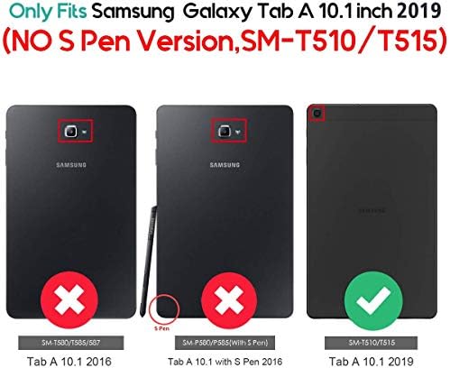 Калъф iCoverCase Samsung Galaxy Tab A 10.1 инча (2019) T510/T515, Лек Матиран Прозрачен калъф от TPU, Прозрачна
