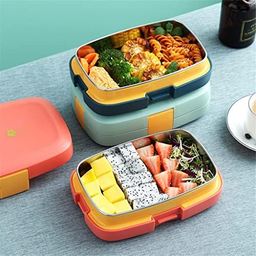 GENIGW обяд-кутия от неръждаема стомана, японски стил, преносим 1-слойный обяд-бокс за офис работници, походный