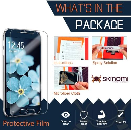 Защитно фолио Skinomi, съвместима с ZTE Stratos LTE (Allstar LTE), Прозрачен филм TechSkin TPU Anti-Bubble HD