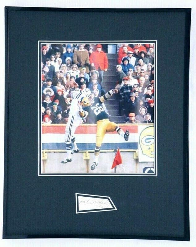 Фотодисплей с подпис на Херба Эддерли в рамка с размер 16х20 мм JSA Грийн Бей Пакърс - Снимки NFL с автограф