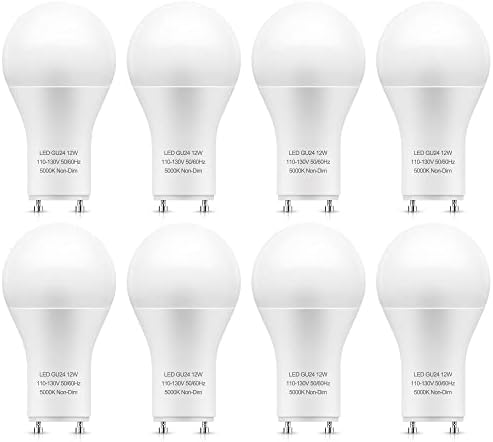 Основната крушка LOHAS GU24, 1200Lumen Daylight 5000K LED Bulb 12Watt, Еквивалентен на халогенна лампа с Мощност
