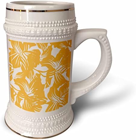 3dRose 3dRose с цветен модел - Творческа изображение с флорални щампи - чаша за стейна на 22 унция (stn-361856-1)