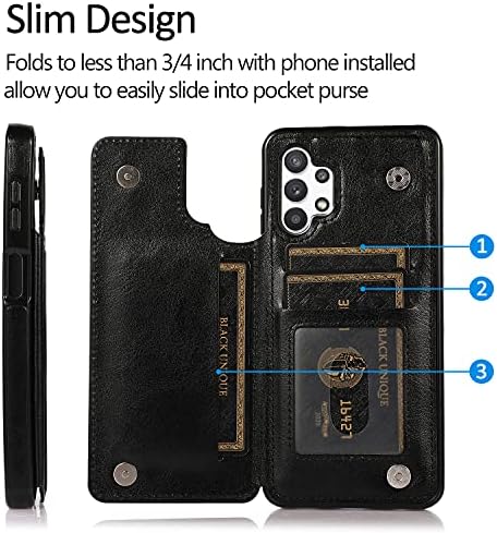 Калъф Syking Galaxy A32 5G, за Samsung Galaxy A32 5G, една Чанта-Портфейл с Държач за карти, Поставка от изкуствена кожа, Отделения за кредитни карти, RFID Заключване, Magnetic устойчив на уд?
