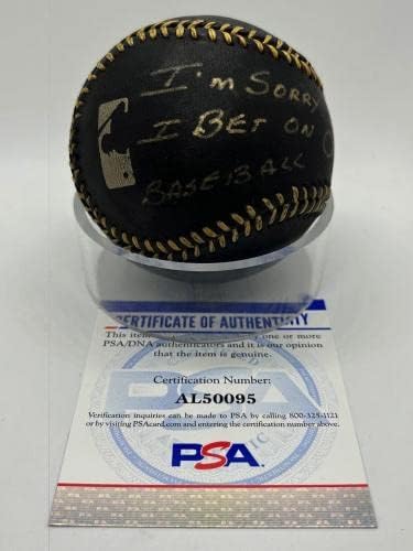 Пийт Роуз Чарли Хастл Съжалявам, сложих на Бейзболен PSA DNA с Автограф * 5 Бейзболни топки с автографи