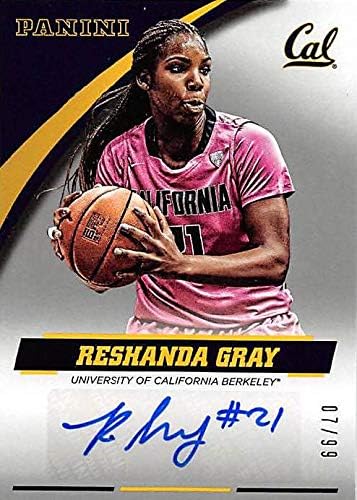 Баскетболно карта Решанды Грей с автограф (California Златни Мечета) През 2015 Панини Team Collection #RG-CAL - Баскетболни топки за колеж с автограф