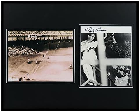 Набор от снимки на Боби Томсън с автограф, в рамката на 16x20, Направен в рамките на Heard the World, JSA - Снимки