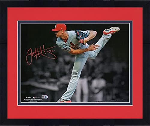 Снимка на Джак Метра Сейнт Луис Кардиналс в рамка с автограф 11 x 14 фокус Накланяме - Снимки на MLB с автограф