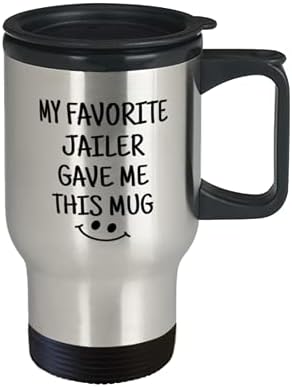 Моят любим Тюремщик подари ми Тази чаша, една Забавна и уникална коледна идея от Jailer Travel Mug от неръждаема