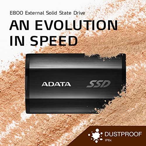 ADATA SE800 1 TB със защита IP68 - До 1000 Mbps - Външен преносим SSD устройство SuperSpeed USB 3.2 Gen 2 USB-C син цвят (ASE800-1TU32G2-CBL)