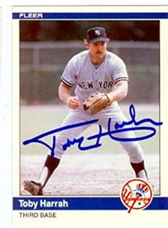 Съхранение на автографи 586350 Бейзболна картичка с автограф на Тоби Харры - играчът на Ню Йорк Янкис от 1984 година на издаване - Ъпгрейд под номер U-48